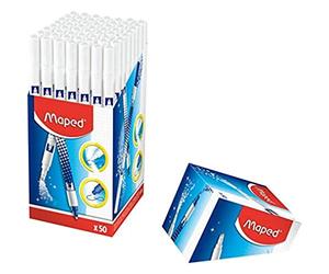 Maped - Pot de 50 effaceurs réécriveurs - Pour encre bleue - Made in Europe