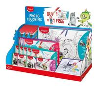 MAPED Présentoir comptoir de 30 produits SUPPORTS A COLORIER :