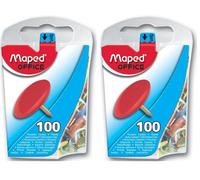 Maped Punaises, recouvertes de Plastique, diamètre: 10 mm (Lot de 2)