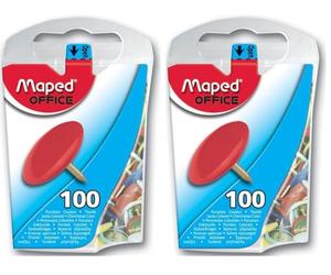 Maped Punaises, recouvertes de Plastique, diamètre: 10 mm (Lot de 2)