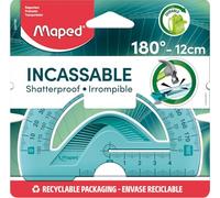 Maped - Rapporteur Flex 180°/12 cm - Incassable & ergonomique - Coloris aléatoire (vert/bleu)