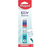 Maped - Recharges Stylo Effaçable Kidy Learn Magic - Lot de 3 Recharges d’Encre Compatibles Stylo Kidy Learn Magic Maped - Pointe Fine, Écriture Fluide - Fournitures Scolaires Enfant
