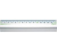 Maped - Règle 15 cm en Aluminium - Règle Résistante avec Base Antidérapante - Règle de Traçage Solide et Durable