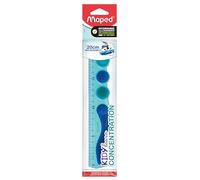 Maped Règle 20 cm - Kidy Learn Concentration - Zones texturées, antidérapante, ultra-résistante