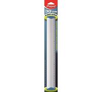 Maped - Règle 30 cm en Aluminium - Triple Décimètre Solide et Durable - Règle Plate de Traçage en Métal - Embouts Anti-Bruit