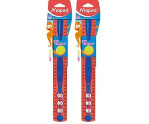 Maped - Règle Kidy Grip - Règle 30 cm - Système anti-dérapant - Sans phtalate - Coloris aléatoire (Lot de 2)
