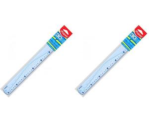 MAPED règle plate Geometric en plastique transparent 30 cm (Lot de 2)