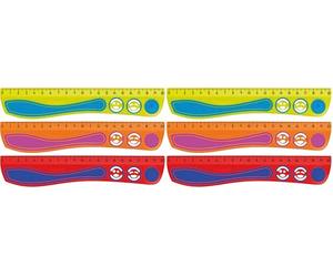 Maped Règle Plate Kidy Grip Plastique 20 cm Coloris Aléatoire (Lot de 2)