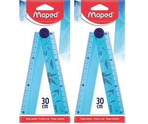 Maped - Règle pliable 2 en 1-15/30 cm - Règle en Plastique Décorée - Compacte (Lot de 2)