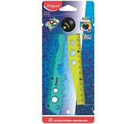 Maped Règle pliante Croc Croc – Forme crocodile, verrou, utilisable ouverte/fermée – 2 x 15 cm