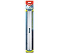 Maped Règle triple décimètre en aluminium 30 cm argent