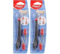 Maped Scalpel Easy'cut sécurité - 1 Scalpel de Précision Coupe-Tout avec 3 Lames et Embout Sécurisé - Outil de Découpe Loisir Créatif (Lot de 2)