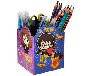 Maped - Set de dessin - Collection Harry Potter - 35 pièces pour travaux manuels - Comprend des ciseaux pour enfants, des crayons de couleur, des feutres de couleur, des autocollants et 1 pot à