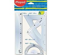 Maped Kit Géométrie Medium Start 242, 4 Pièces, Transparent