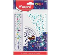 Maped Set de géométrie Twist'n Flex PIXEL PARTY 3 pièces en plastique