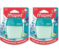 Maped Shaker 634755 - Taille-crayon 2 trous, Plastique, Couleurs Assorties, 1 Pce (Lot de 2)