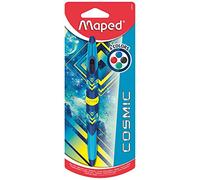 Stylo À Bille - 4 Couleurs - Bleu Rouge Vert Et Noir - Double Pointe - Cosmic - Maped