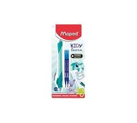 Maped – Stylo effaçable Kidy Learn pour enfants – Animaux, rechargeable ergonomique, gomme (2 recharges)