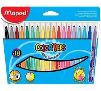 Maped Stylo-Feutre Color Peps Pointe Moyenne Transparent Pochette De 18