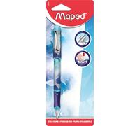 Maped - Stylo Plume Arctic Vibes - Acier Inoxydable - Pointe Iridium - Rechargeable Cartouche Standard - Ecriture Douce - Design Glacé