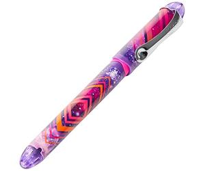 Maped - Stylo Plume Tatoo Teens - Plume Acier - Pointe Iridium - Stylo Plume Rechargeable - Stylo à Encre - Décor Cosmic Rose