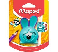 Maped Taille-crayon, Taille-Crayon CROC Hase, pour Crayons Minces, avec Boîte pour Taille-Crayon - Turquoise/Violet, Vert/Turquoise, Rose/Vert, Couleur Aléatoire