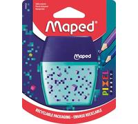 Maped - Taille-crayons Shaker Pixel Party - Taille-crayons avec 2 Trous et Réservoir Translucide