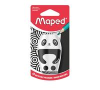 Maped Taille-crayons Shakky – 1 trou avec réservoir, ergonomique, motif Panda