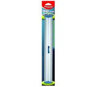 Maped - Triple Décimètre Aluminium - Règle 30 cm - Règle de Traçage en métal - Embouts Anti-Bruit - Préhension Ergonomique - Double Graduation avec Zéro Centré