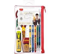 Maped - Trousse de Fournitures Scolaires Harry Potter 10 pièces - Ciseaux - 1 taille-crayons - 1 gomme - 1 surligneur - 3 feutres pointes fines - 2 graphites Couleur