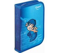 Maped - Trousse Garnie 1 Etage avec 31 Pièces Fournitures Scolaires - Stylo Bille, Gomme, Taille-Crayon, Crayon à Papier Hb, Crayons de Couleur, Feutres, Kit de Traçage - Karaté