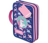 Maped - Trousse Garnie Licorne 2 Étages - 38 Fournitures Incluses - Design Féérique et Coloré - Organisation Facile - Fermeture Solide