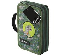 Maped - Trousse Scolaire Garnie Dino - Motifs AOP Originaux, Poignée Pratique, Fermeture Éclair Résistante - Haute Qualité et Durable - Trousse École Enfant Conçue pour la Rentrée Scolaire