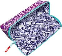 Maped - Trousse Scolaire Ouverture XXL Personnalisable Réversible - Côté A Colorier - Grande Ouverture Pratique - Triangulaire 22 x 6cm - Velours