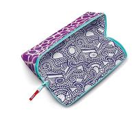 Maped - Trousse Scolaire Ouverture XXL - Trousse Personnalisable Réversible, avec 1 Côté A Colorier - Grande Ouverture Pratique - Trousse Triangulaire 22 x 6cm - Trousse Velours Violet