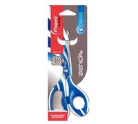 Maped Zenoa Fit Ciseaux asymétriques avec Anneaux souples et Lamelles Amorties Anti-Douleur 18 cm - Pour Droitiers - Coloris Aléatoire Bleu Ou Gris