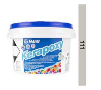 MAPEI Kerapoxy Epoxy Grout 2 kg Colle époxy résistante aux acides et mortier pour murs et sols (gris argenté n° 111 2 kg)