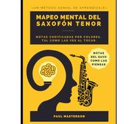Mapeo Mental del Saxofón Tenor - Aprende La Digitación Del Saxo Tenor de Forma Rápida y Fácil: Notas codificadas por colores, tal como las ves al tocar