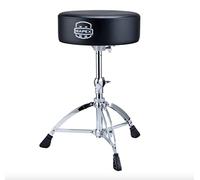 MAPEX Trône de Batterie - Siège Rond surdimensionné Noir - Polyuréthane - Industriel - Large (35.6 cm x 10.2 cm) - Hauteur 49.5-64.8 cm