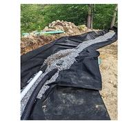MAPFei Tissus Techniques 5 oz for Drainage et aménagement paysager - Barrière Anti-Mauvaises Herbes for la stabilisation des allées et Le contrôle de l'érosion(Black,1mx65m/3.3ftx213ft)