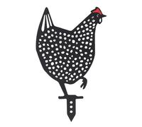 MAPHRWZ Chicken Garden Stake, Handmade Iron Craft, Cute Shape Design, Multifunctional Yard Sign, Weather Resistant, for Home and Lawn Decor (A)