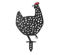 MAPHRWZ Chicken Garden Stake, Handmade Iron Craft, Cute Shape Design, Multifunctional Yard Sign, Weather Resistant, for Home and Lawn Decor (C)