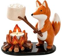 MAPHRWZ Cute Campfire Animal Tea Light Holders, Resin Tabletop Candle Holder Decorations, Candle Holders, Perfect for Home Table Decor and