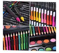 MAPHRWZ Ensemble d'art professionnel avec 168 pièces, pour enfants et adultes, comprenant des crayons de couleur, des pastels à l', des stylos aquarelle, des pinceaux, un étui de