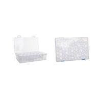 MAPHRWZ Ensemble de conteneurs de Stockage de Perles en Plastique Transparent, boîte de Peinture Diamant à 30 grilles avec Accessoires, boîtes de Rangement de Broderie pour Bricolage,