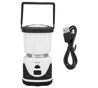 MAPHRWZ Lanterne de camping 300 lm, 3 modes, étanche IP65, rechargeable par USB, lampe de tente portable pour panne de courant d'urgence, randonnée, camping (Blanche)