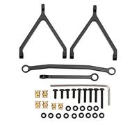 MAPHRWZ Lien de direction en alliage d'aluminium haute résistance pour voitures RC, conduite équilibrée de précision, contrôle fluide, conception anti-déformation, installation (Noire)