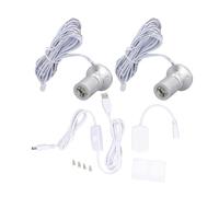 MAPHRWZ Mini projecteur à intensité variable 5V Mini projecteur LED 1 à 2 spots avec variateur pour vitrine à bijoux porche (Lumière chaude)