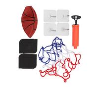 MAPHRWZ Panier de basket d'intérieur, pour enfants, montage mural, mini ensemble de basket-ball, panneau arrière transparent, matériau PVC, couleur noir et jaune, installation par