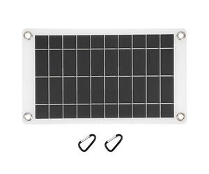 MAPHRWZ Panneau solaire monocristallin haute efficacité pour la recharge portable, sortie USB, puissance de 78 W, design compact avec crochet, surface dépolie durable